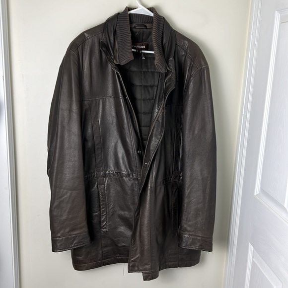 Danier Leather Boyfriend Oversized Biker Outerwear Jacket Size XL - Picture 3 of 13